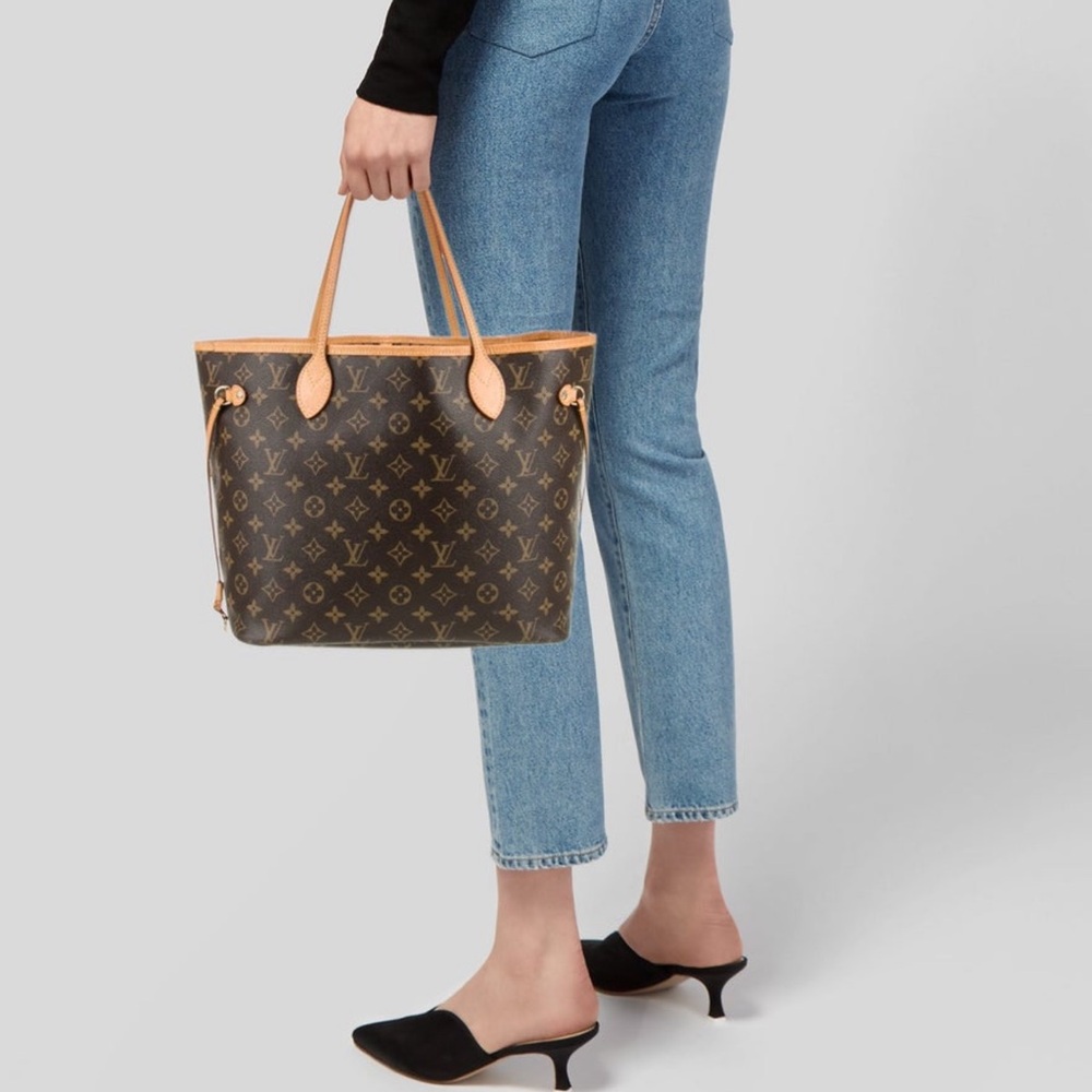 Louis Vuitton Brown Monogram Neverfull Tote - Picture 2 of 6